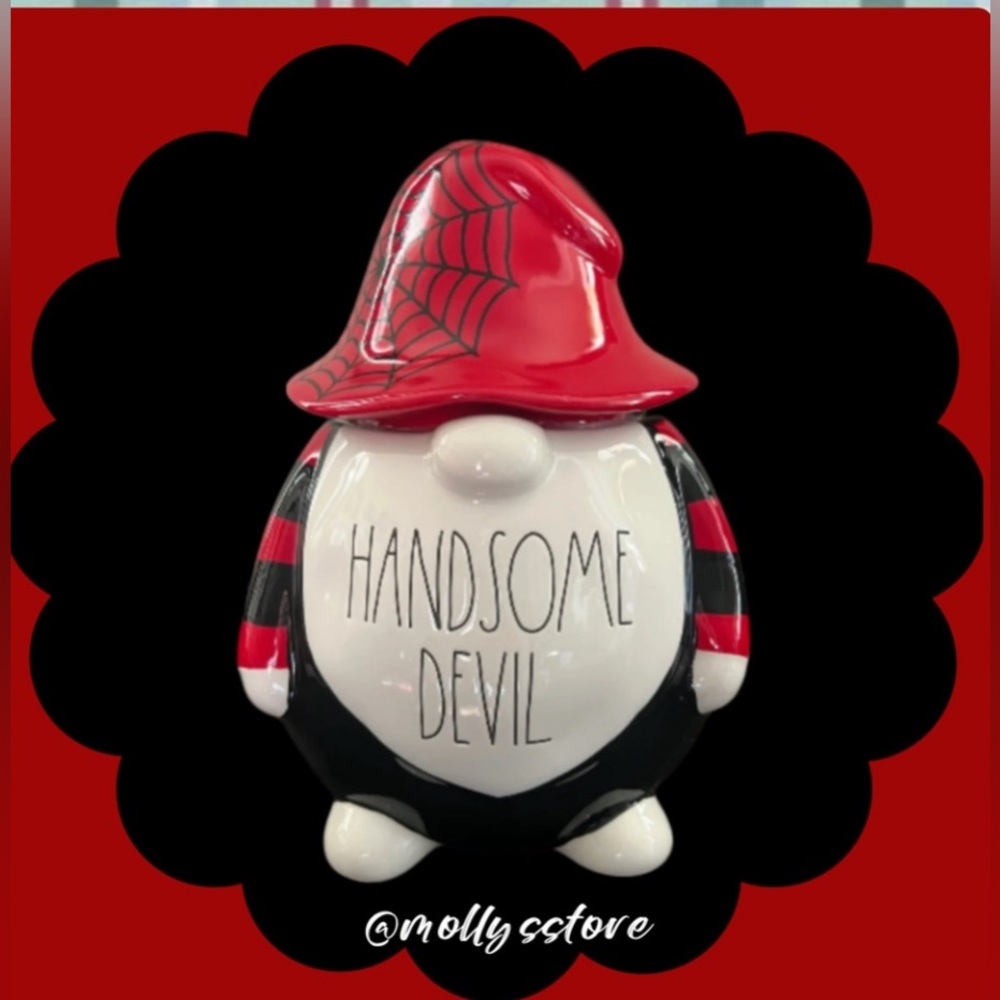 💗 New Rae Dunn Handsome Devil Gnome Cookie Jar